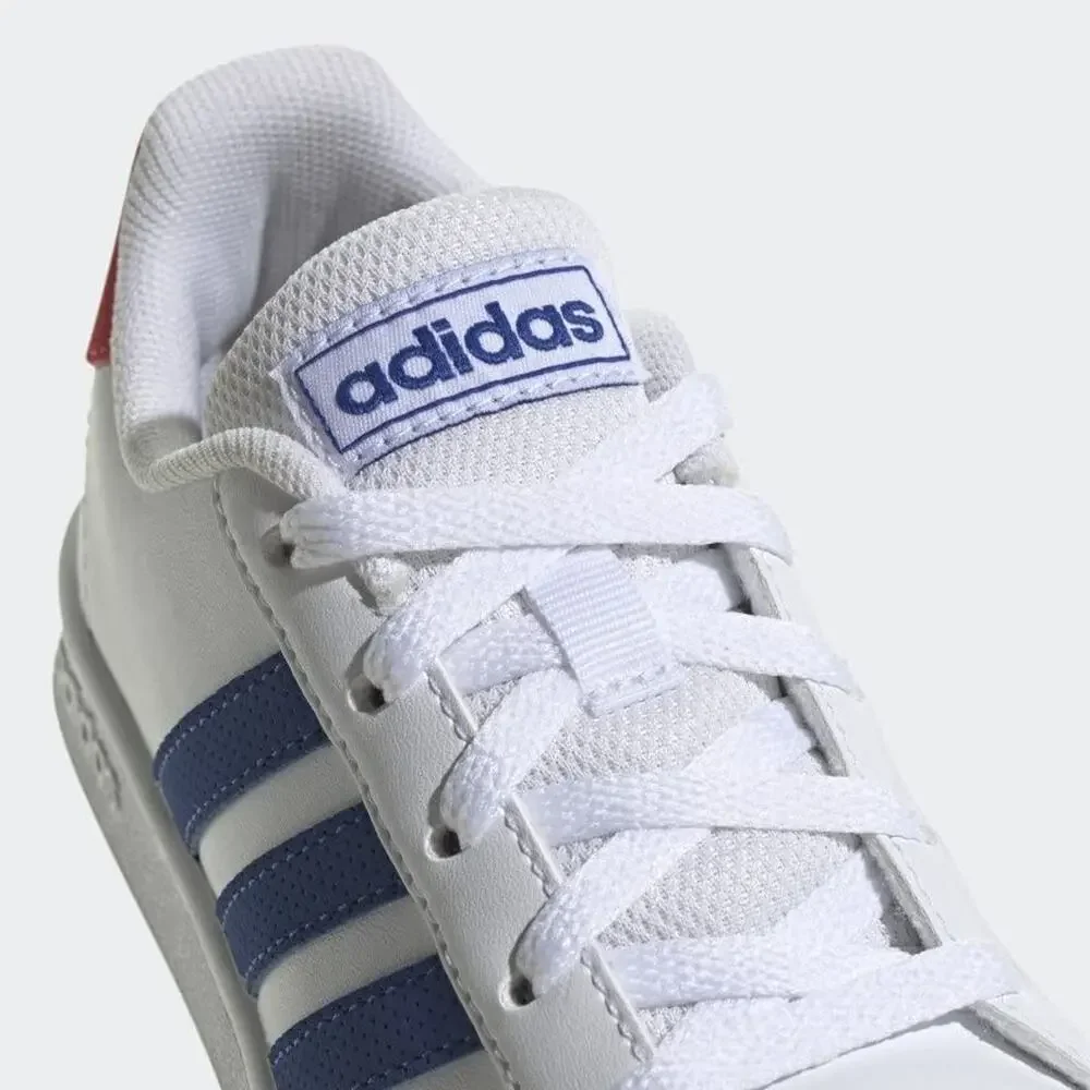 ADIDAS GRAND COURT SHOES KIDS', WHITE, SIZE 3.5